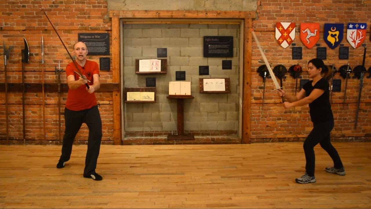 Longsword sample lesson: cutting down from the right, up from the left