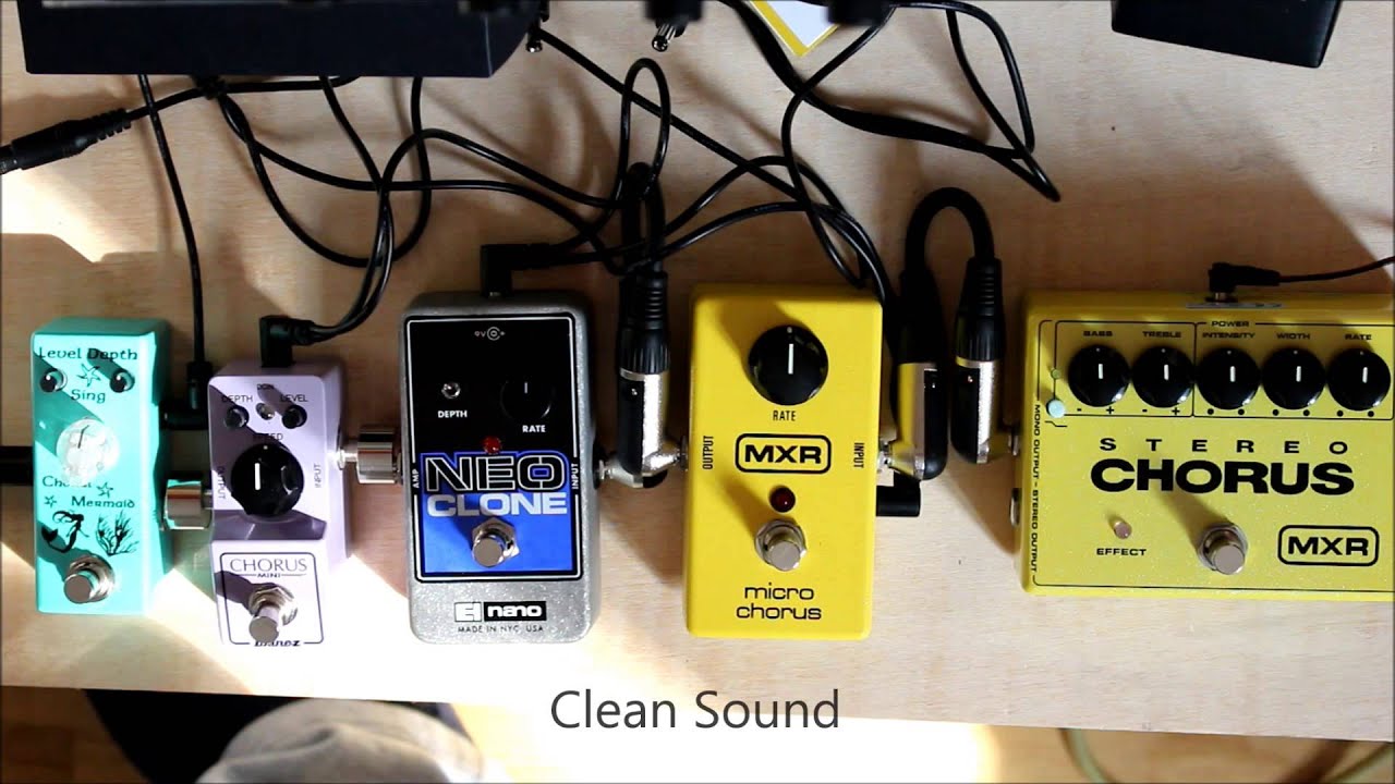 MXR Micro Chorus vs. EH Neo Clone vs. Ibanez CSMini Chorus vs. Movall Choral Mermaid Part 1