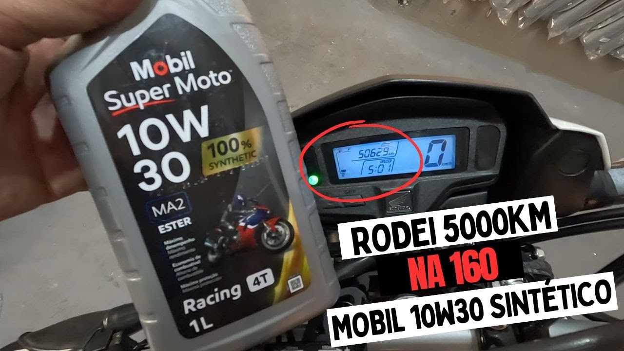 RODEI 5000 KM NA BROS 160 COM MOBIL 10W30 100% SINTÉTICO