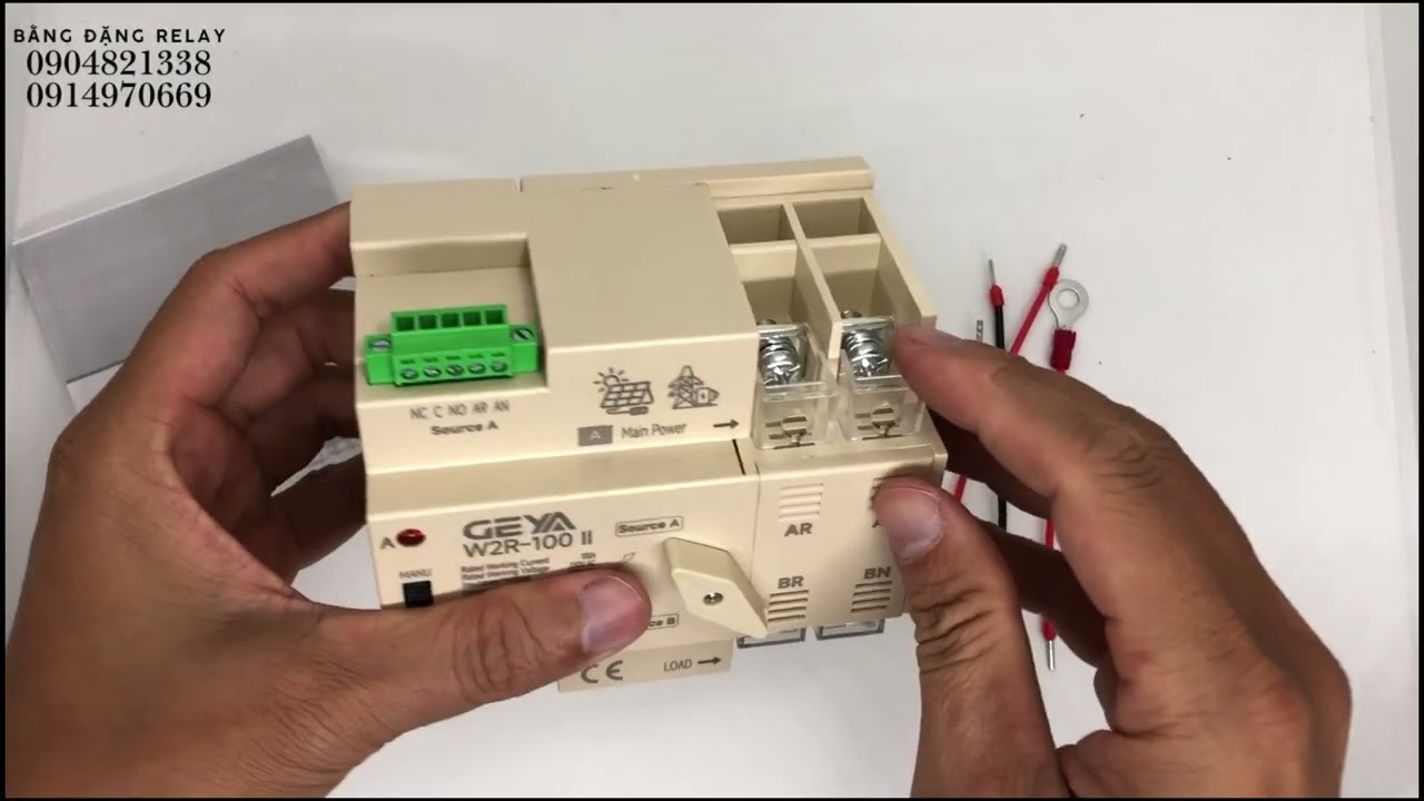 ATS đảo không gián đoạn mới Geya W2R-100-II 2P 1100A dùng cho cả đảo 2 công tơ và đảo solar - lưới