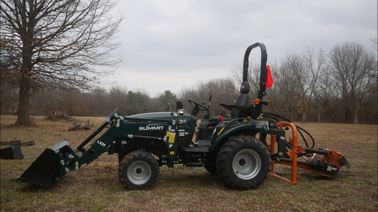 Stump Grinding Setup and Grinding a Mulberry Stump