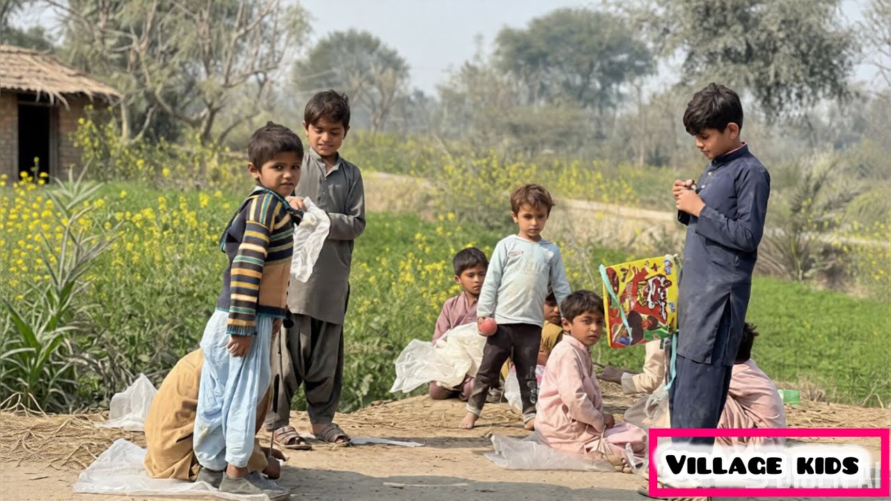 Beautiful Village Views – Bacha Khud Patang Bana Raha Hai