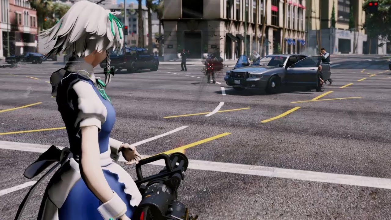 【GTA5】東方スキンMOD (十六夜咲夜) Touhou Skin Izayoi Sakuya