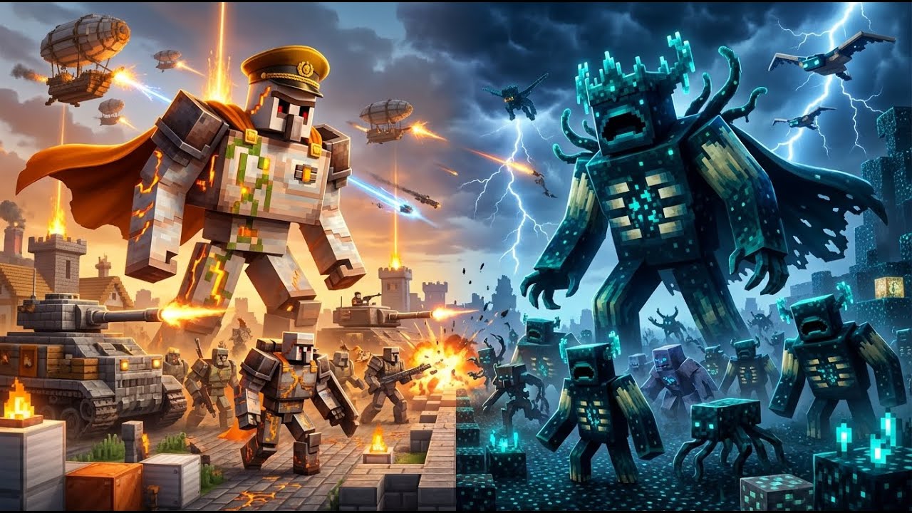Mutant Iron Golem Legion vs Mutant Warden Horde | Minecraft Mob Battle Animation | Episode 27