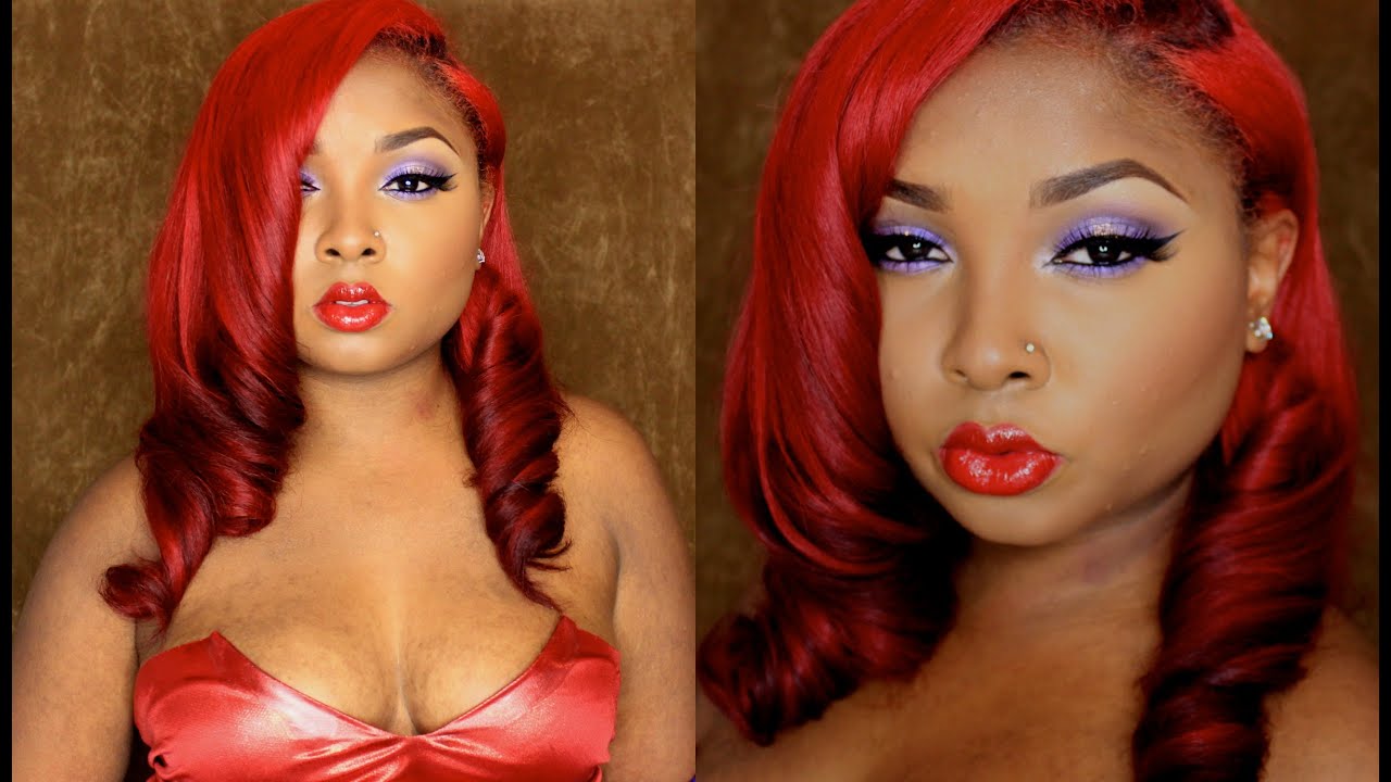 Jessica Rabbit Halloween tutorial - Full face + Hair