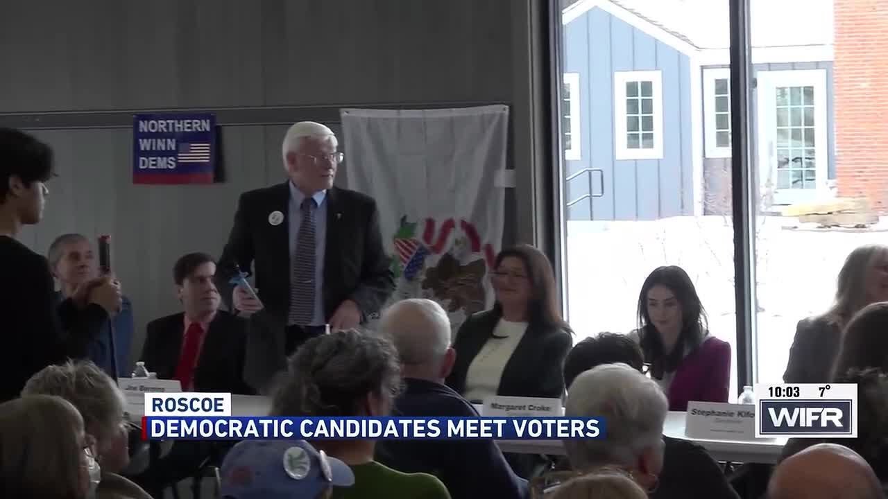 Democratic candidates meet voters at forum in Roscoe