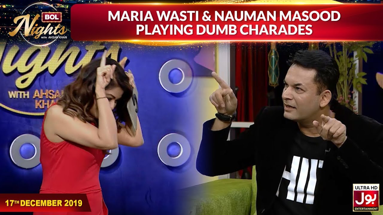 Maria Wasti & Nauman Masood Playing Dumb Charades | BOL Nights With Ahsan Khan