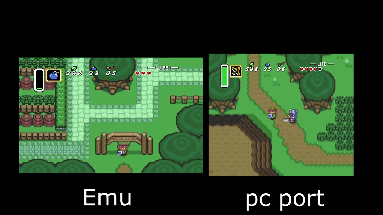 Snesrev's Zelda 3 PC Port vs Emulation