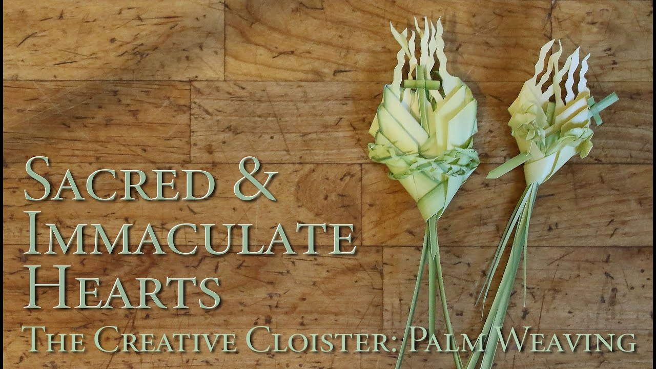Sacred and Immaculate hearts palm construction