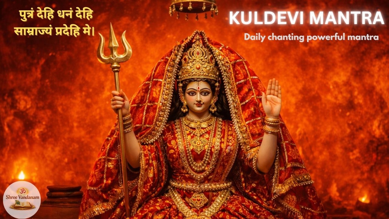 🙏Powerful KULDEVI MANTRA || पुत्रं देहि धनं देहि साम्राज्यं प्रदेहि मे।🙏