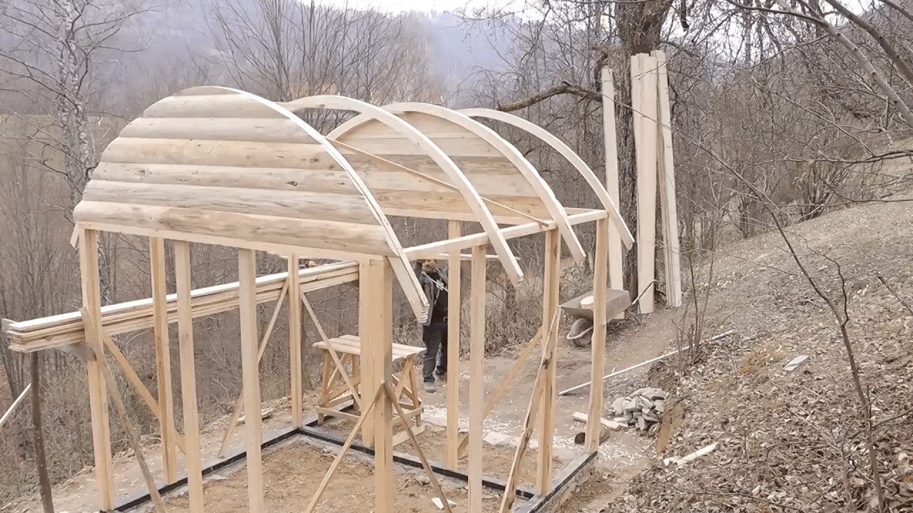 What would it be like to build a wooden house with $100💸💸-my life bushcraft