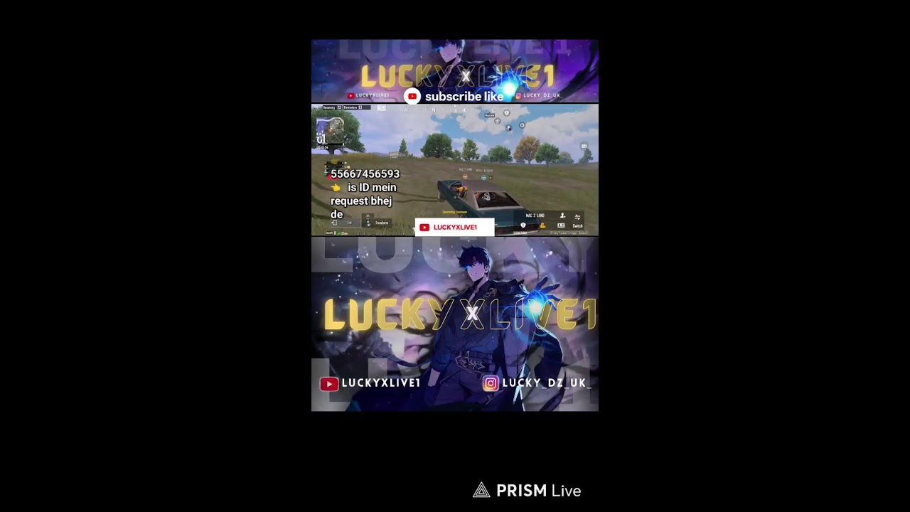Live streaming of LUCKYxLive1 Battlegrounds mobile india update 4.1