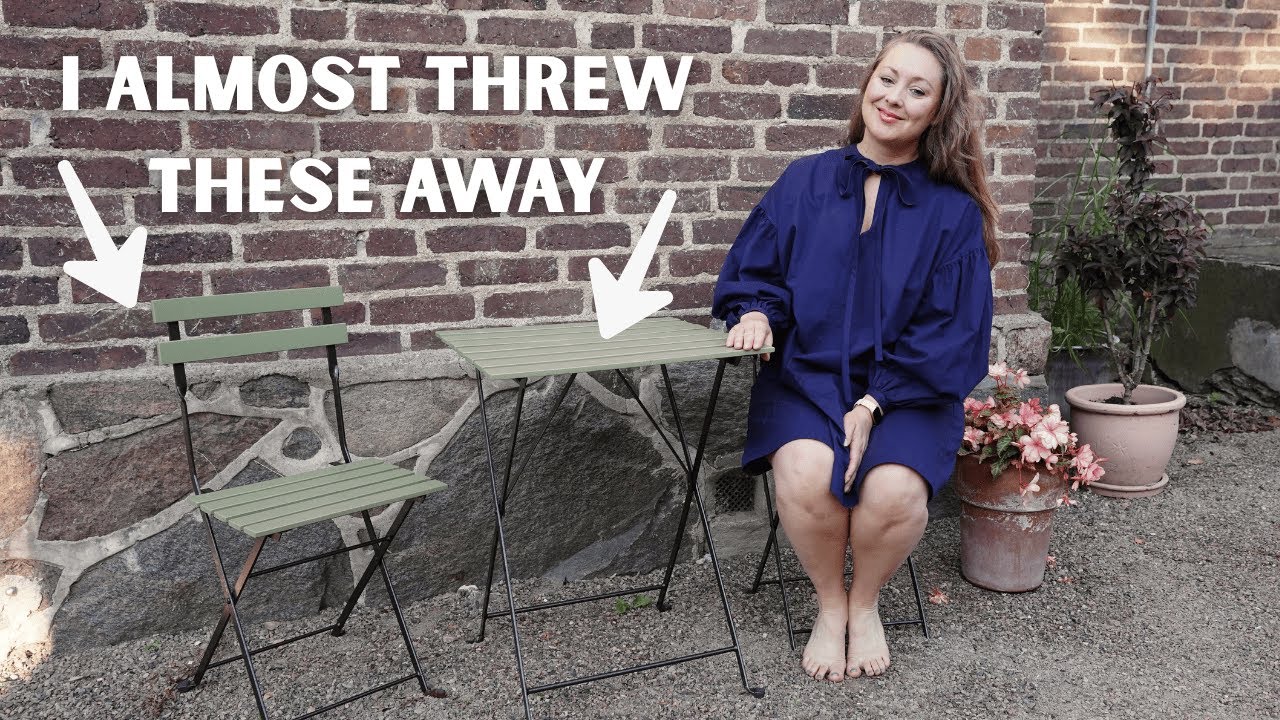 E71 Makeover of Bistro set and Clearing Brambles for a Hammock l Removing Eye Sores