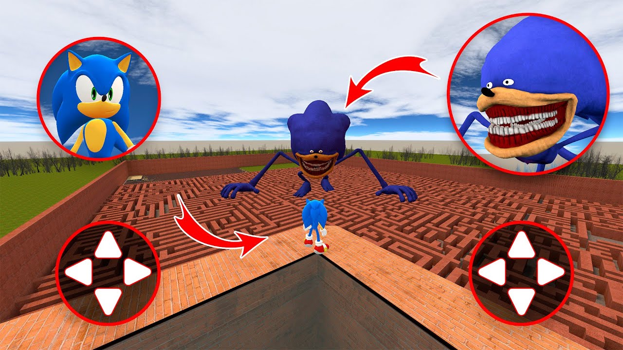 SONIC vs EVIL SONIC: The Ultimate Speed Battle in GMod Maze! 😱⚡