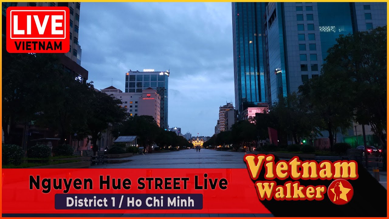Nguyen Hue📺STREET Live📡District 1📍Ho Chi Minh🧍🏻‍♂️Walking in Vietnam 🚶🏻🇻🇳