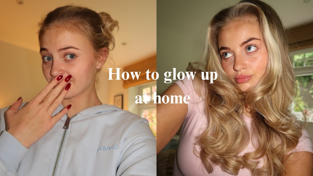 How to glow up at home | eyebrow tint, fake tan routine for eczema, bouncy blow dry