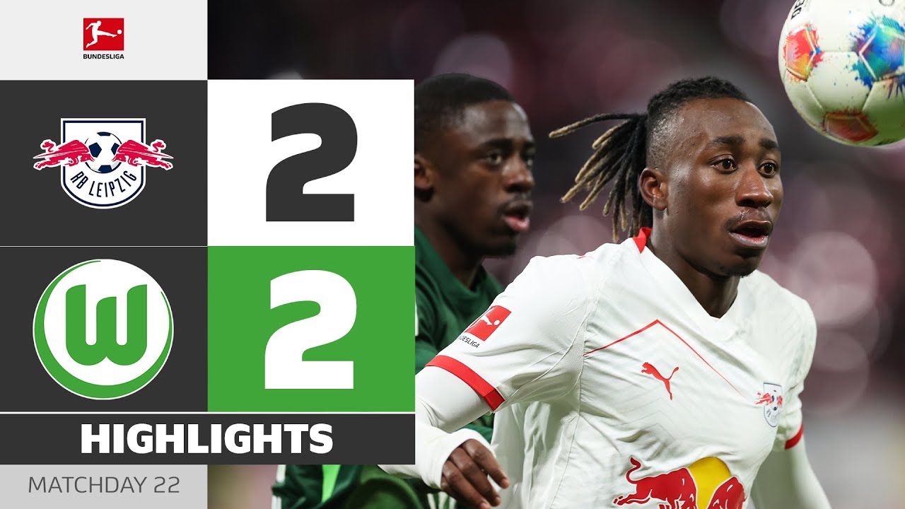 Diomande-Goal Not Enough! | RB LEIPZIG - VFL WOLFSBURG | Highlights | Matchday 22 – Bundesliga