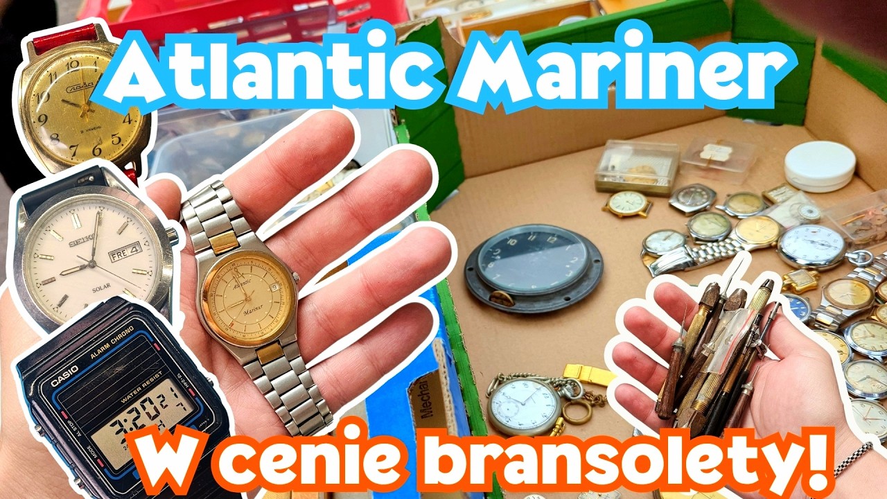 Kupione! Dwa SOLARY Casio i Seiko, a do Tego Atlantic z Giełdy staroci W cenie bransoletki!