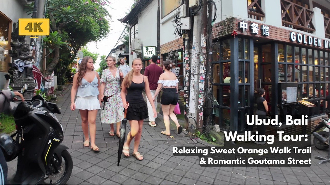 UBUD, Bali Hidden Walk 2026 | Sweet Orange Walk Trail to Romantic Goutama Street Walking Tour 4K
