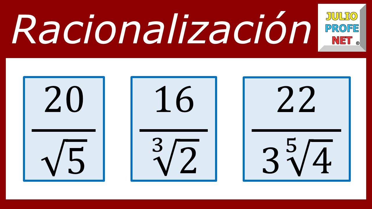 Racionalizar denominador monomio | Video 1 