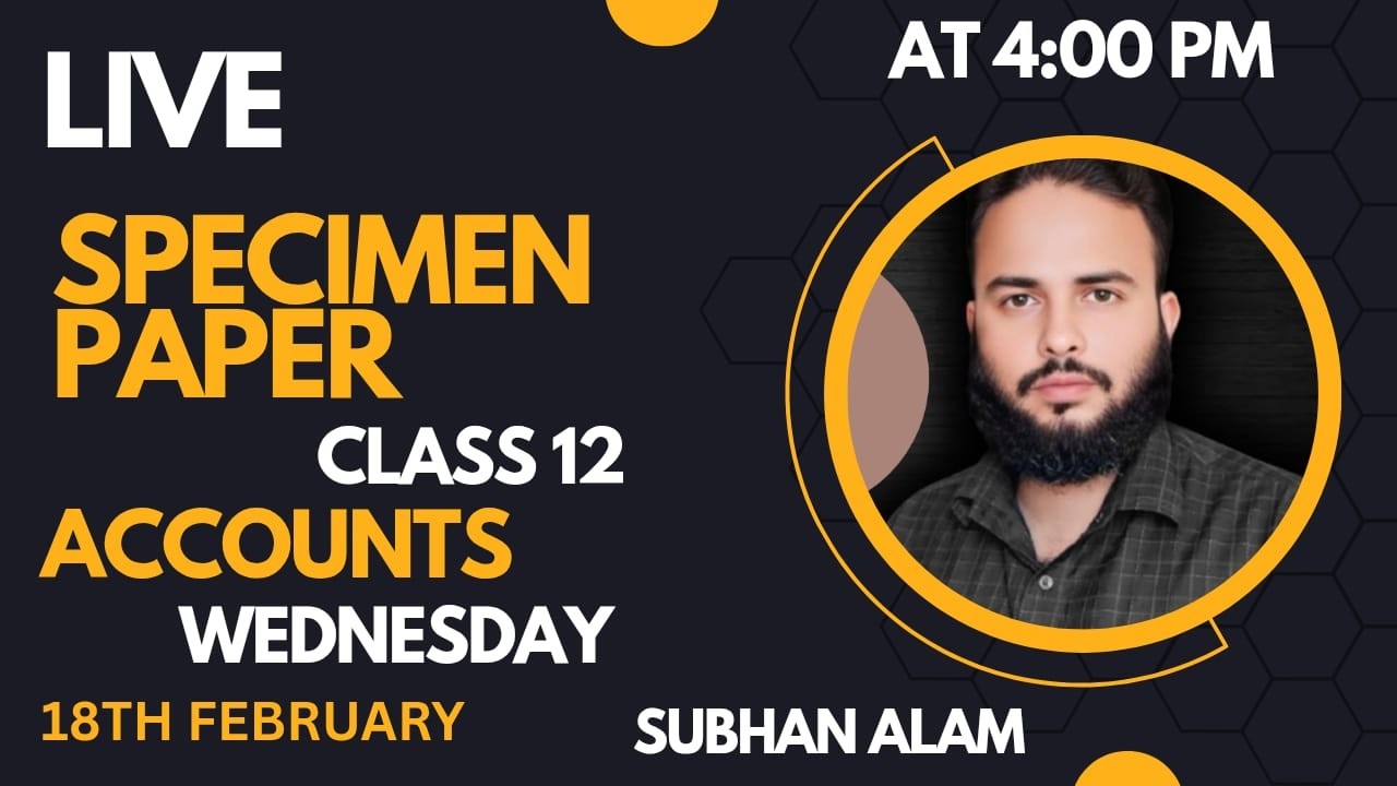 ISC CLASS 12 SPECIMEN PAPER LIVE SUBHAN ALAM