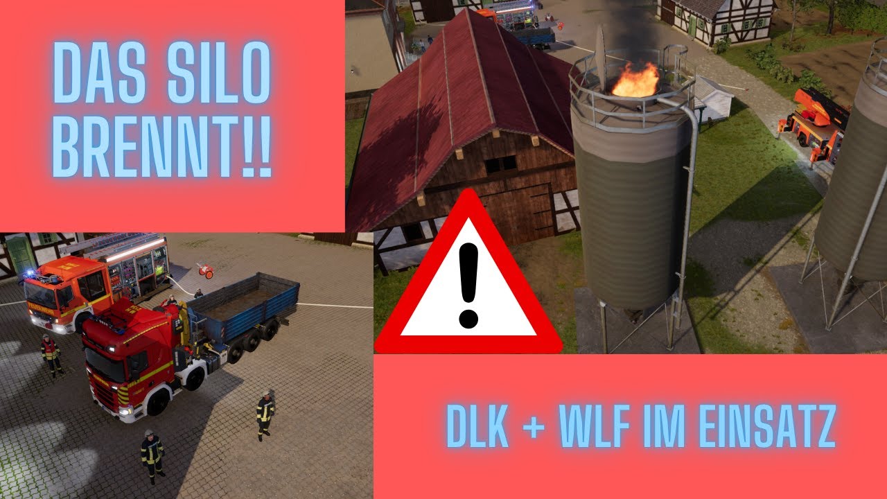 Silo brennt!! DLK & WLF im Einsatz!!  |  Notruf 112 - Die Feuerwehr Simulation 2  |  #feuerwehr