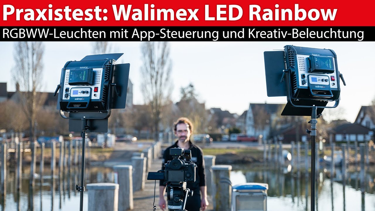 Prasixtest: LED-Flächenleuchte mit App-Steuerung - Walimex pro LED Rainbow RGBWW