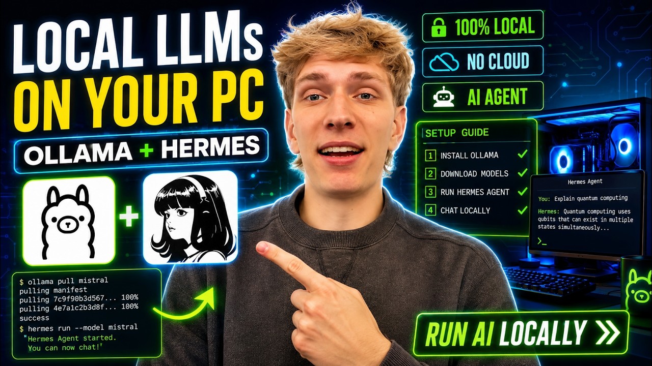 Как запустить локальные LLM на ПК с помощью Ollama + агент Hermes