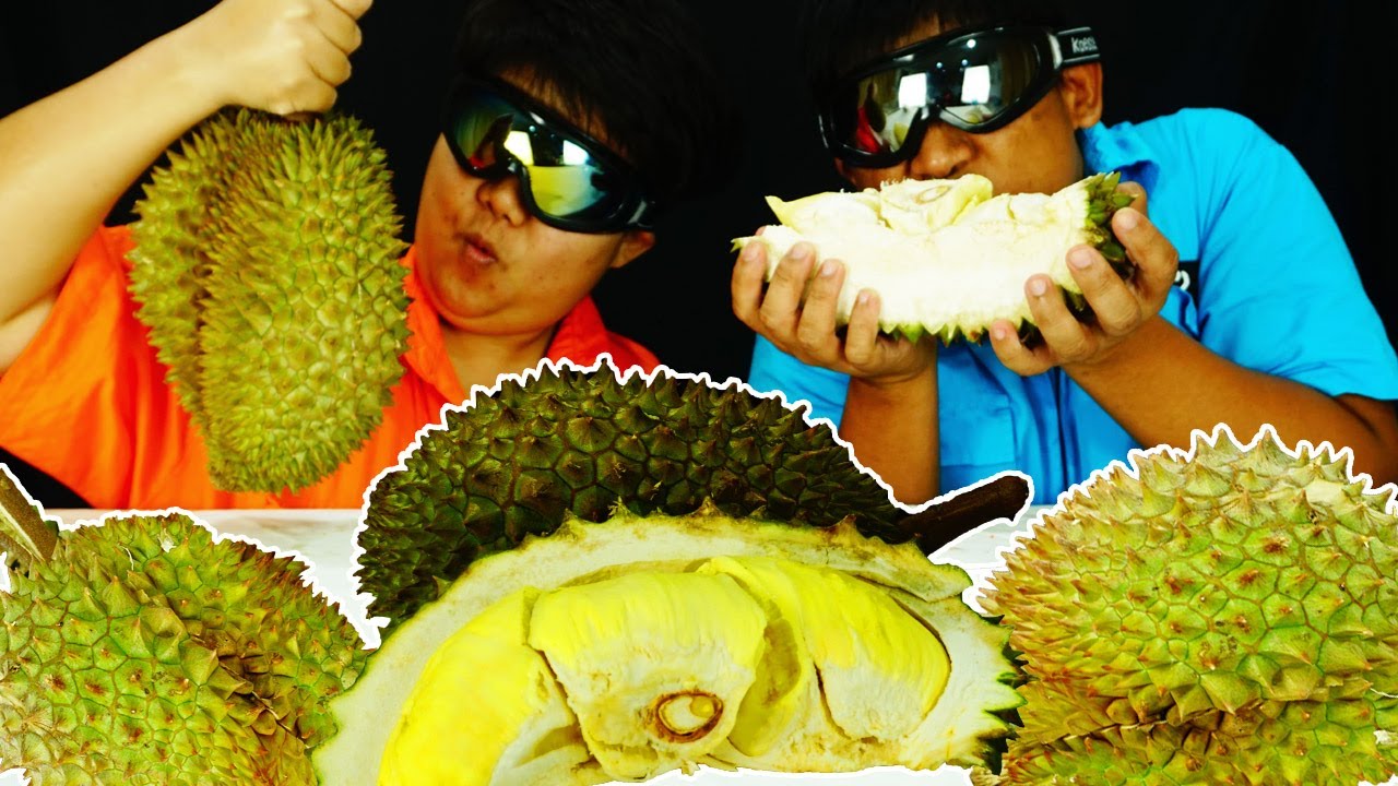 ASMR AMONG US ORANGE VS BLUE DURIAN FRUIT MUKBANG #Mukbang asmr among us