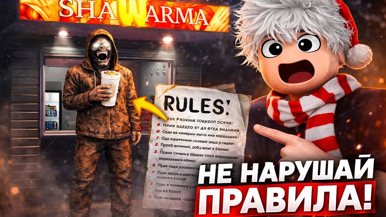 РОБЛОКС ХОРРОР ШАУРМА.. НОЧНАЯ СМЕНА ПОШЛА НЕ ТАК 😨 ЗРЯ МЫ СЮДА УСТРОИЛИСЬ РАБОТАТЬ...
