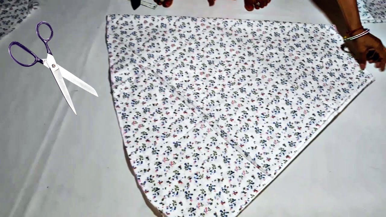 long umbrella frock cutting and stitching in hindi