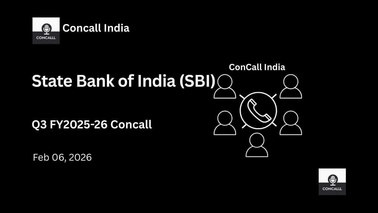 State Bank of India (SBI) Q3 FY2025-26 Concall