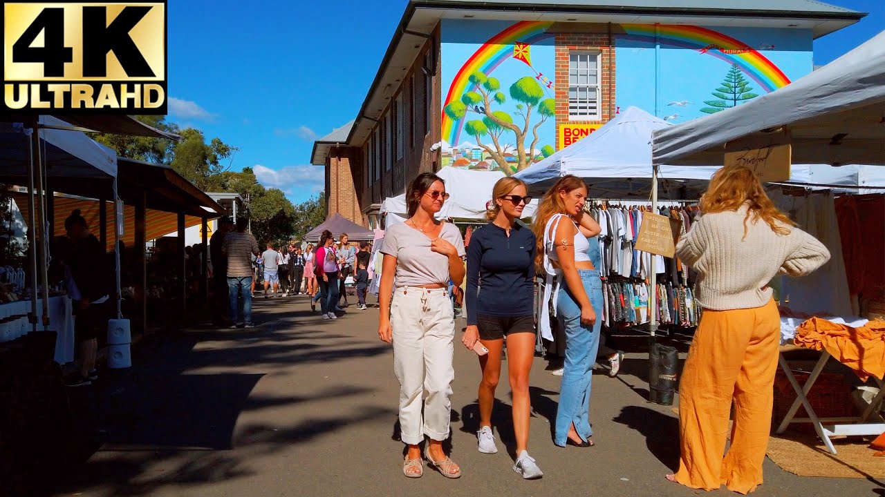 【4K】 🇦🇺 Walking around Bondi streets in summer | Sydney Walking Tour 2021