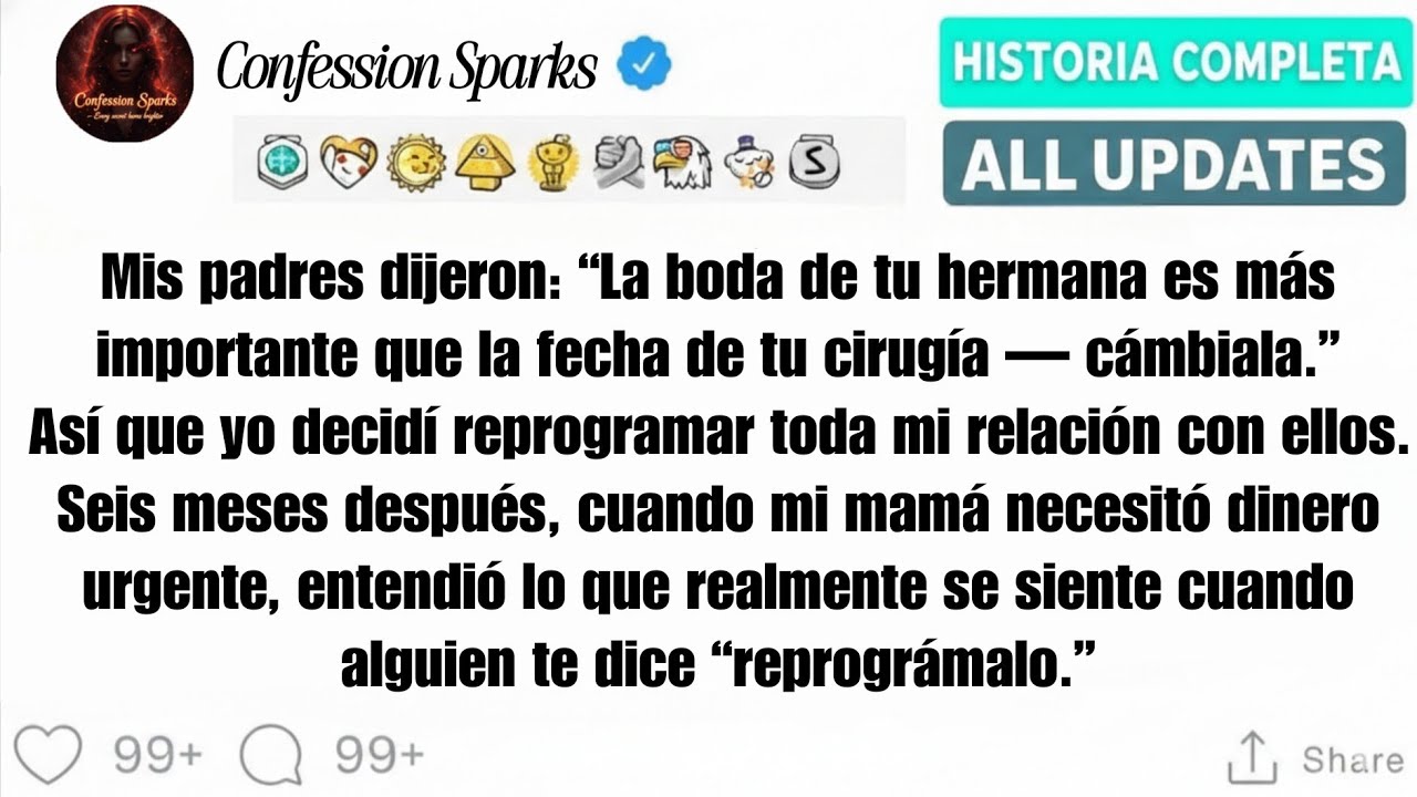Mis padres dijeron: “La boda de tu hermana es más importante que la fecha de tu cirugía — cámbiala.”