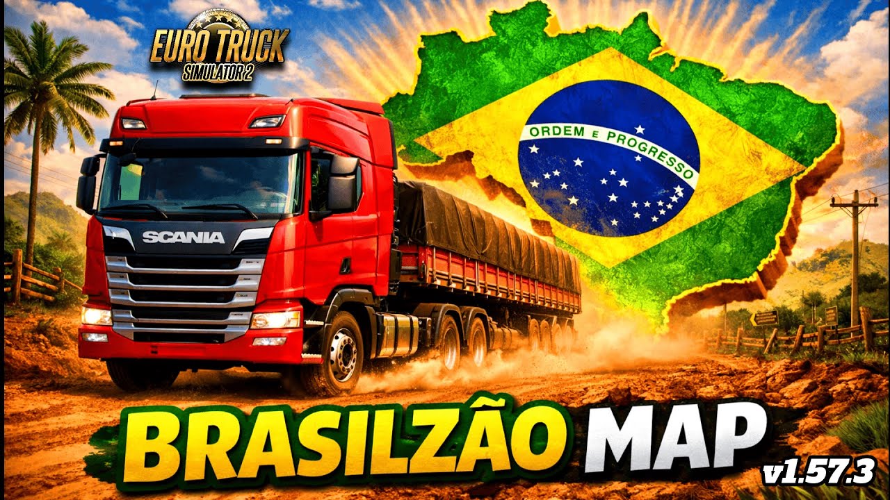 Mapa Brasilzao para ETS2 v1.57.3 | ETS2 Brasilzao Map v1.57.3 | The best roads in Brazil