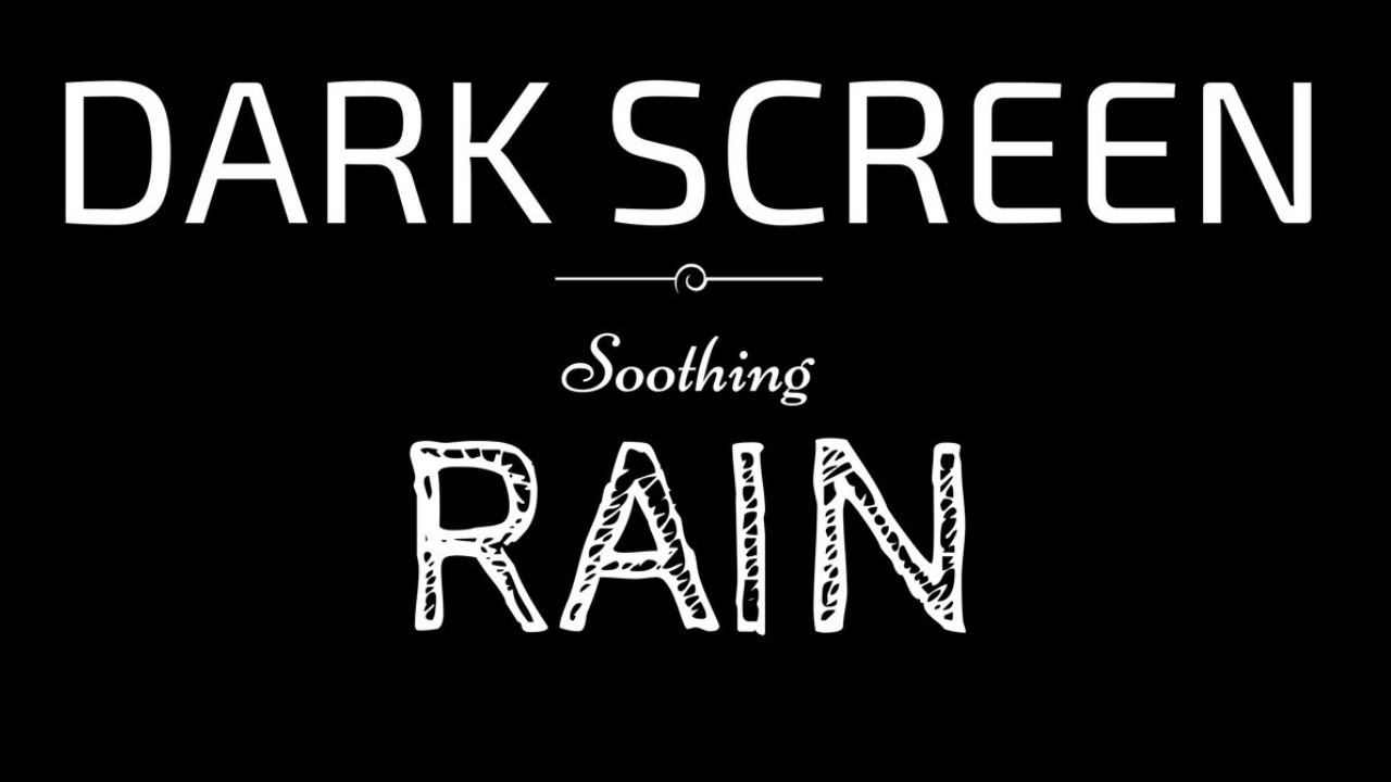 10 Hours Rain Sounds on Black Screen for Deep Sleep & Relaxation  No add