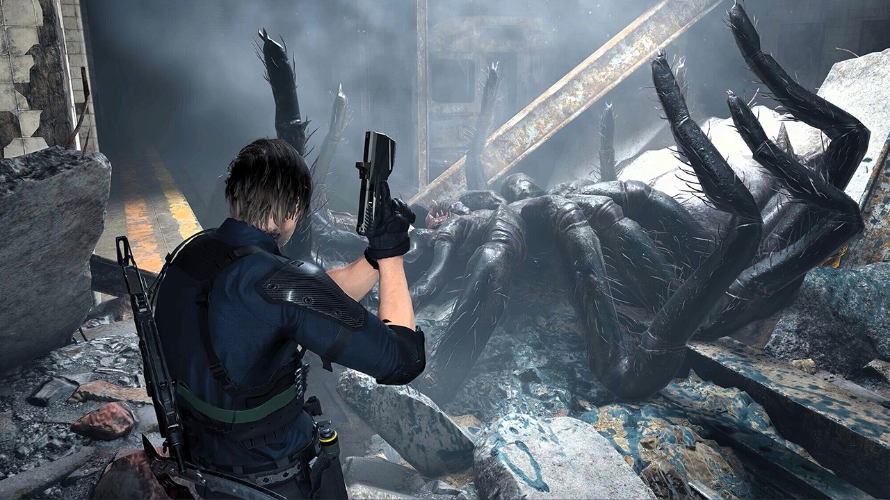 The Giant Spider Attacks Leon! RE 9 Requiem