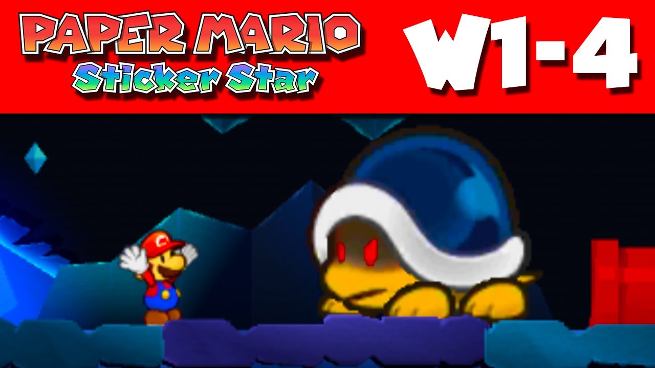 Paper Mario Sticker Star - W1-4 - Hither Thither Hill (Nintendo 3DS Gameplay Walkthrough)