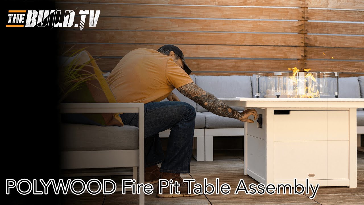 Polywood Propane Fire Pit Table Assembly