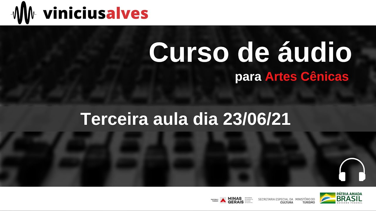 Registro do terceiro dia de aula do Curso de áudio para Artes Cênicas.