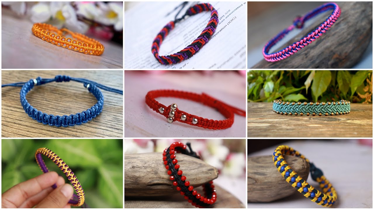 9 Thread Bracelet Ideas | How To Make Bracelets At Home | DIY | Creation&you