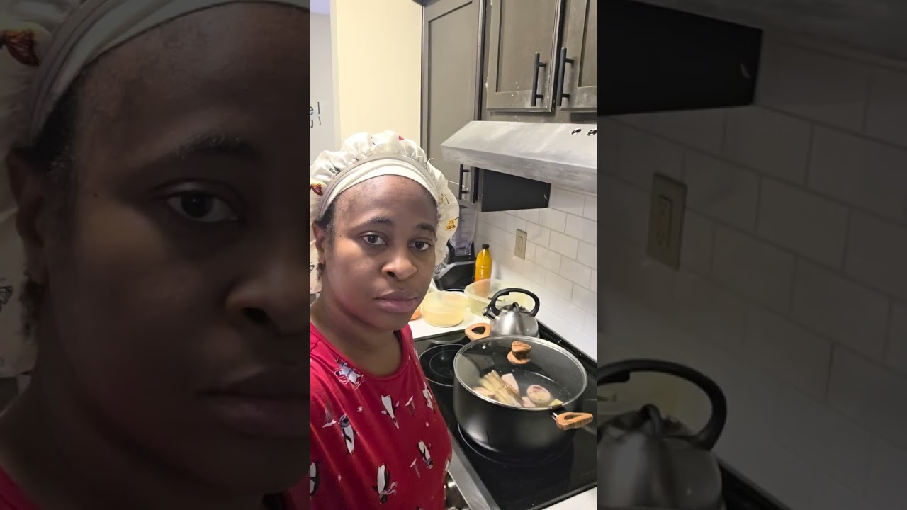 Preparing ogbono and uziza soup 
