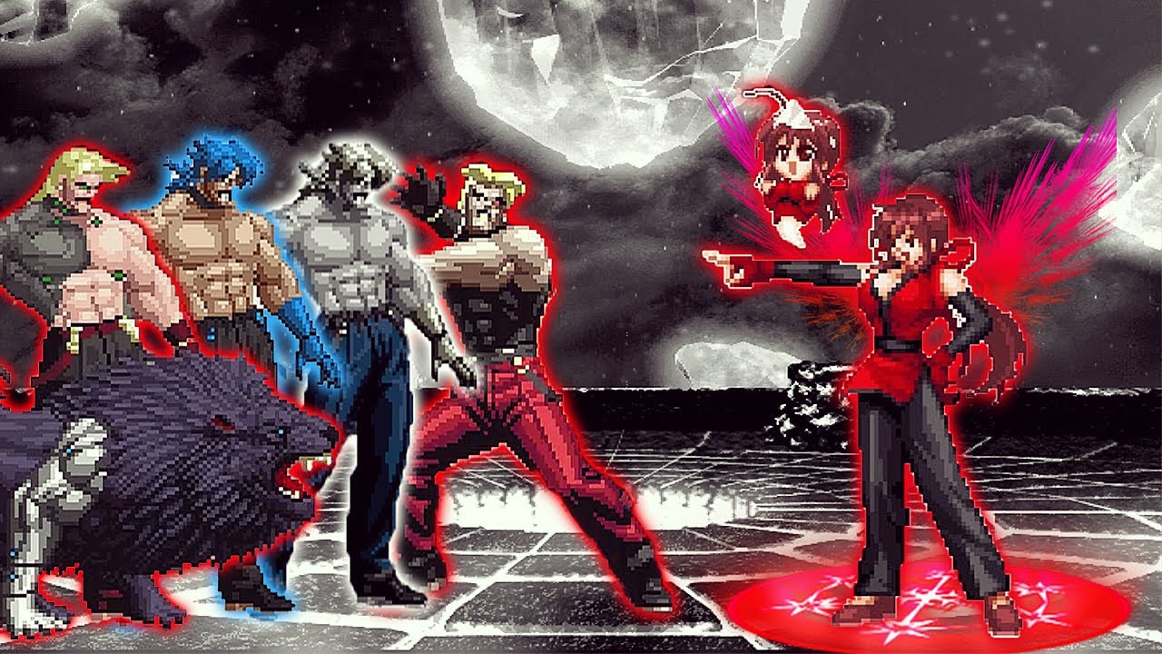 [Mugen KOF] Moe Kung Fu Girl Vs Cyborg Rugal Team