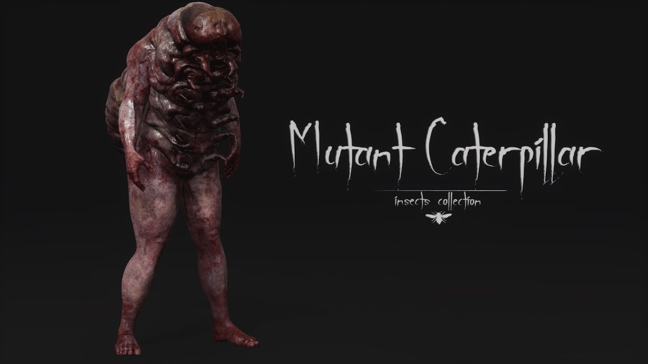 Mutant Caterpillar | Insects Collection | Unreal Engine 4/5 (FAB) and Unity horror character