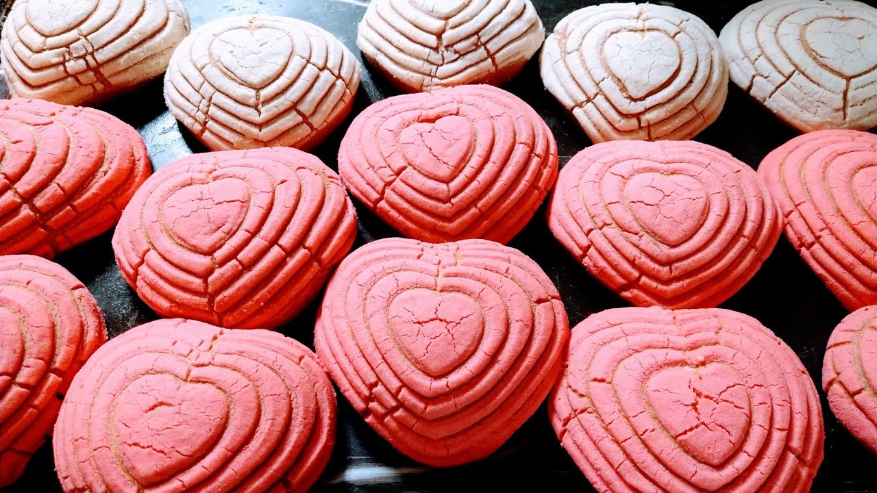 🤍CONCHAS DE CORAZÓN 💗 Nueva técnica sin desperdiciar ni un gramo de masa.