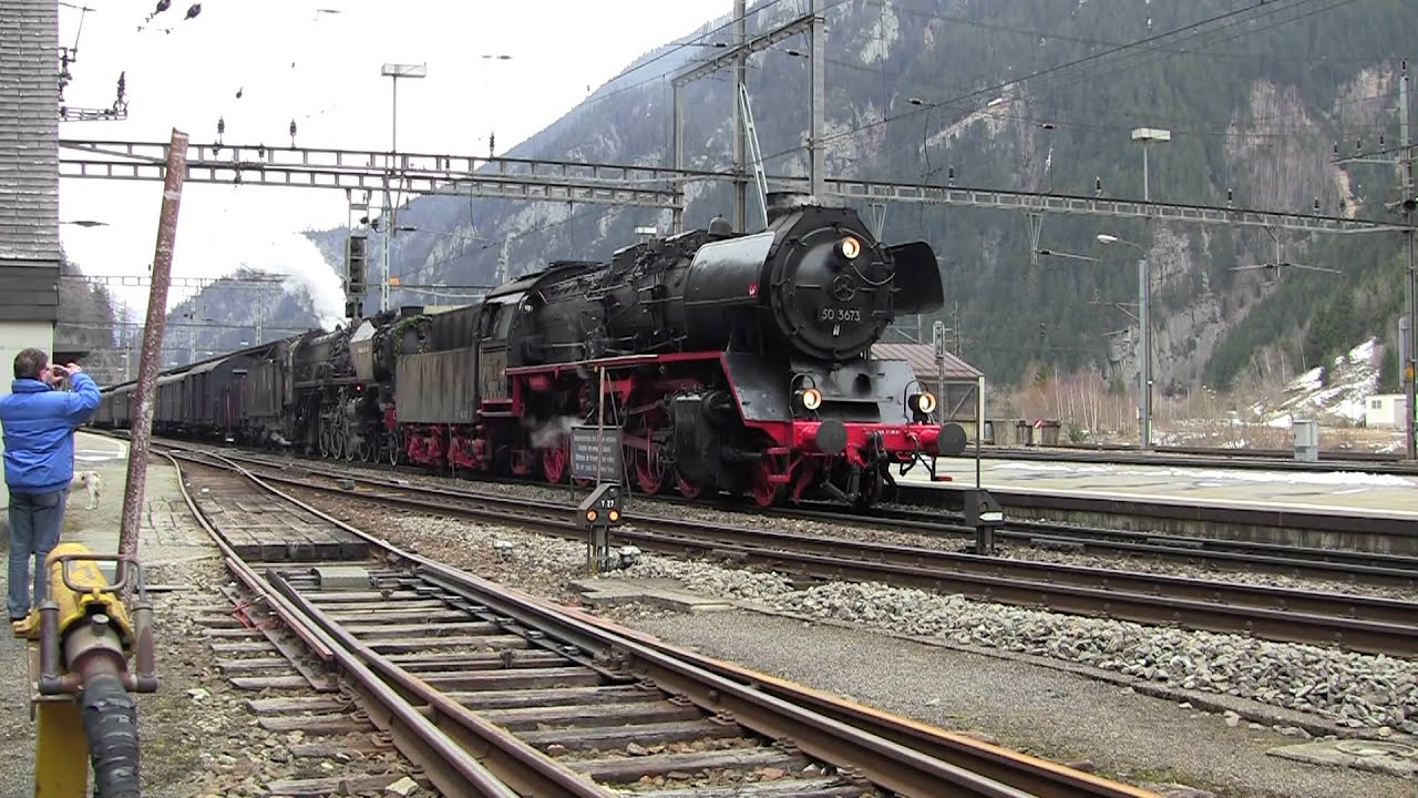 [HD] 80 Jahre 241.A.65 zusammen mit BR 50 3673 über den Gotthard