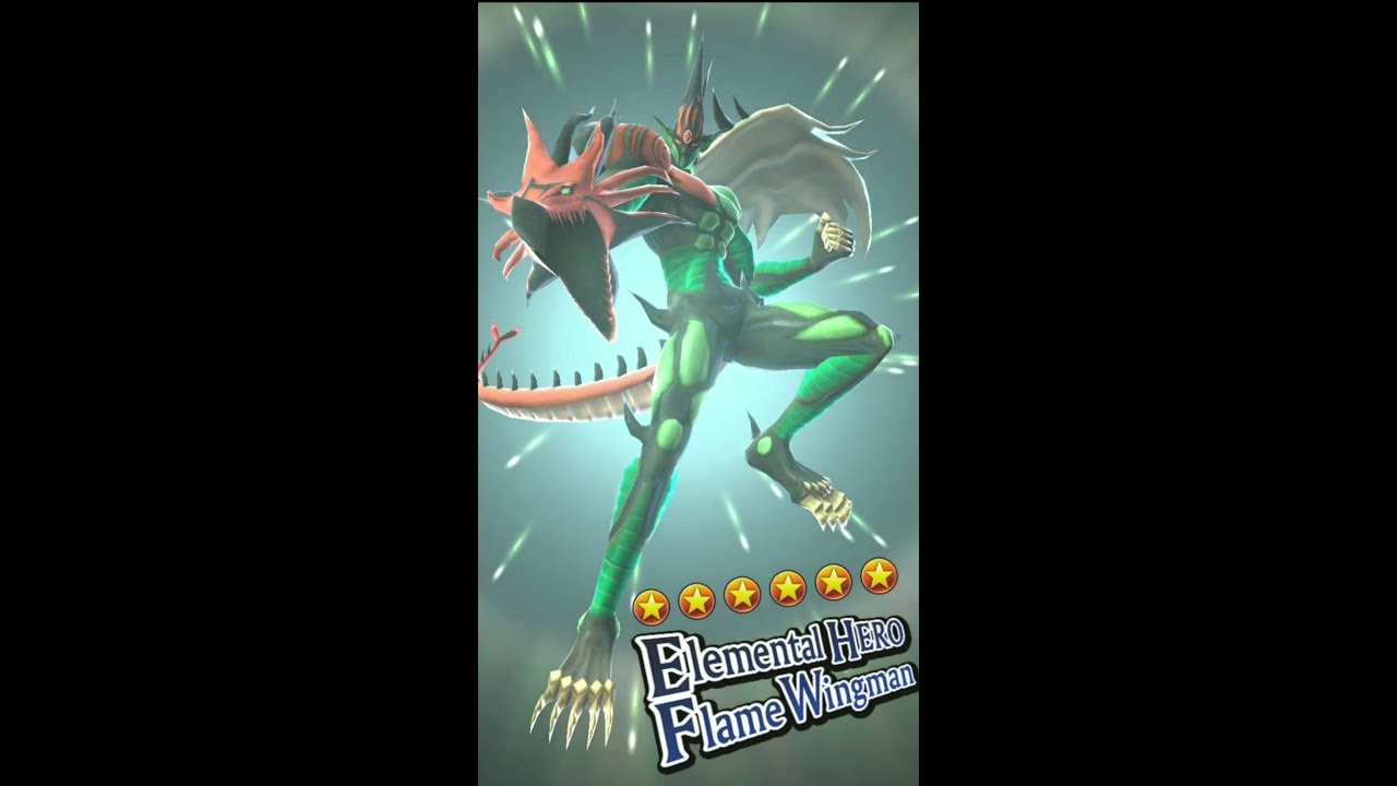 Yugioh Duel Links - New Animation : Elemental HERO Flame Wingman!