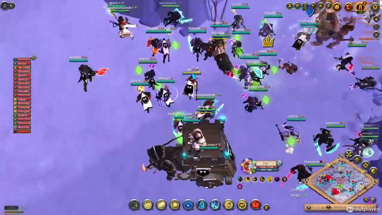 Albion online Fallen staff POV /papaya pokpok small scale 12 UTC  EZ to die.