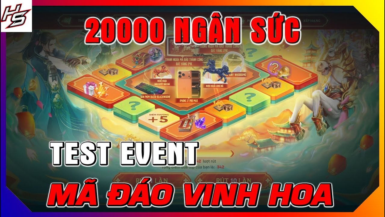 VLTK MOBILE - 20000 NGÂN SỨC TEST EVENT MÃ ĐÁO VINH HOA | Thiên Nhai TV