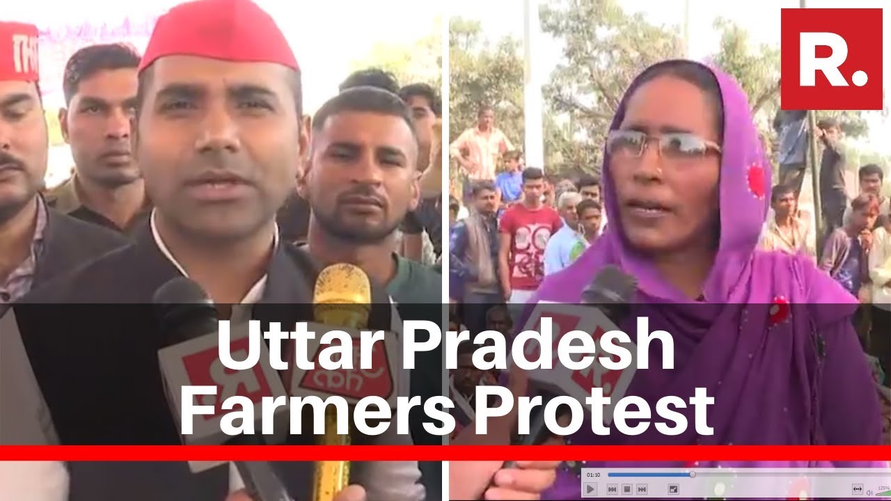 Uttar Pradesh Farmers Protest For Higher Compensation Over Land Procured For A Township